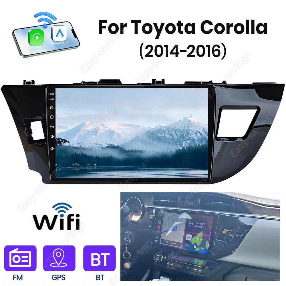 10.1″ Car Stereo Radio GPS Carplay For Toyota Corolla 2014-2016 2+32G Android 15
