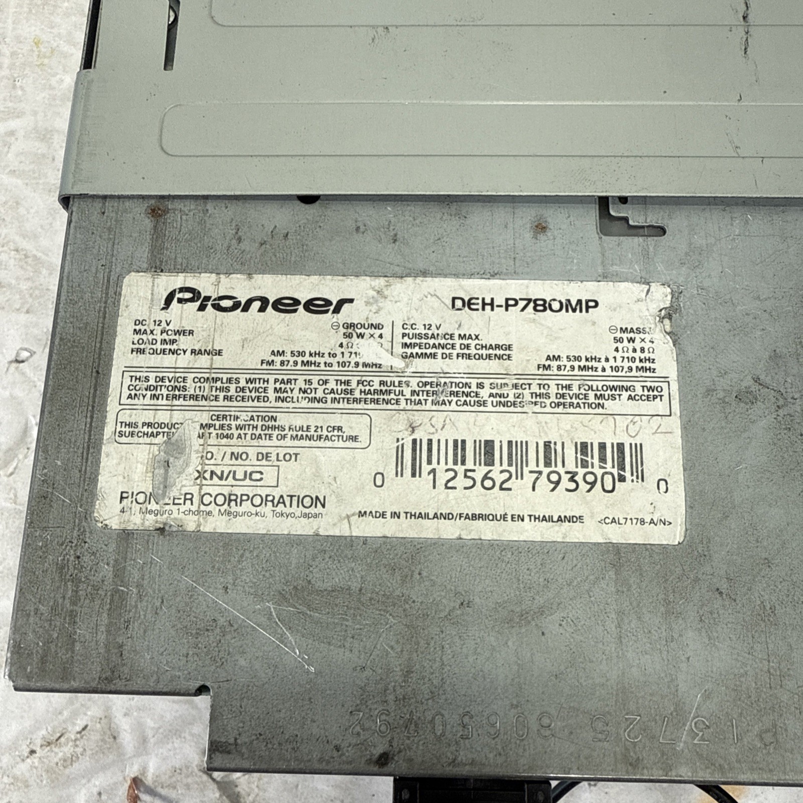 Pioneer Premier DEH-P780MP Old School Car Stereo OEL Color GRAPHICS No RCA Plug