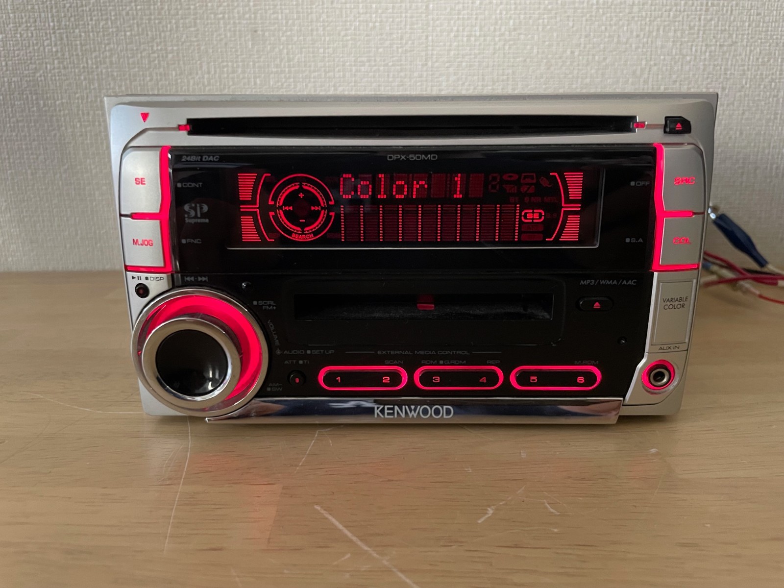 KENWOOD DPX-50MDS 2Din Car Audio CD MD MDLP MP3 AUX Player With Bluetooth Tested