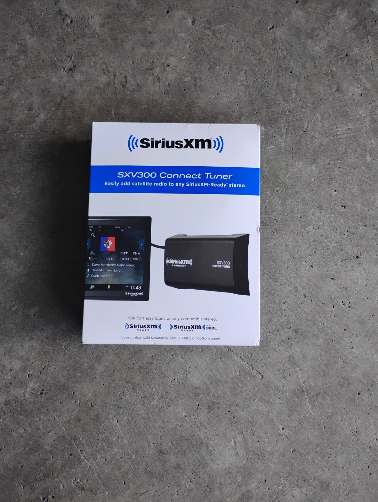 Car radio Jensen with harness and Sirius XM Connect Tuner. 7 inch touchscreen.