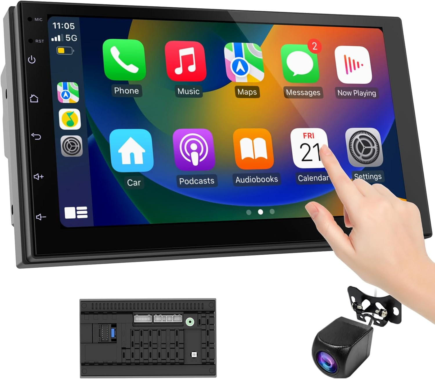 Wireless Carplay Screen for Car & Android Auto Head Unit – Touchscreen 7 Inch Do