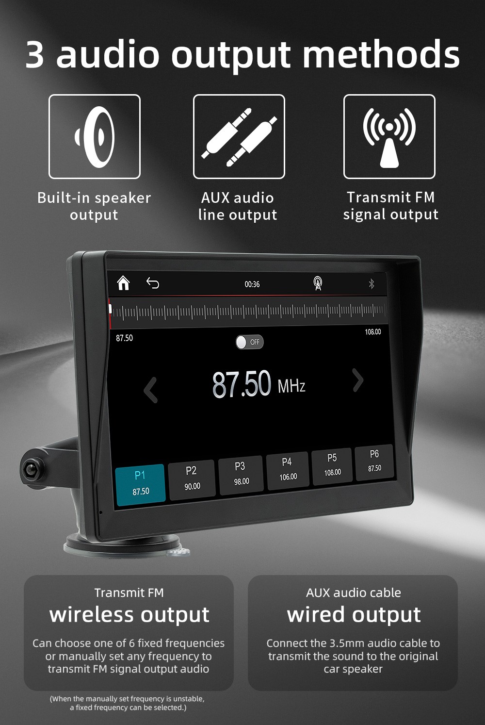 9 inch car recorder wireless carplay portable MP5 player universal car bluetooth