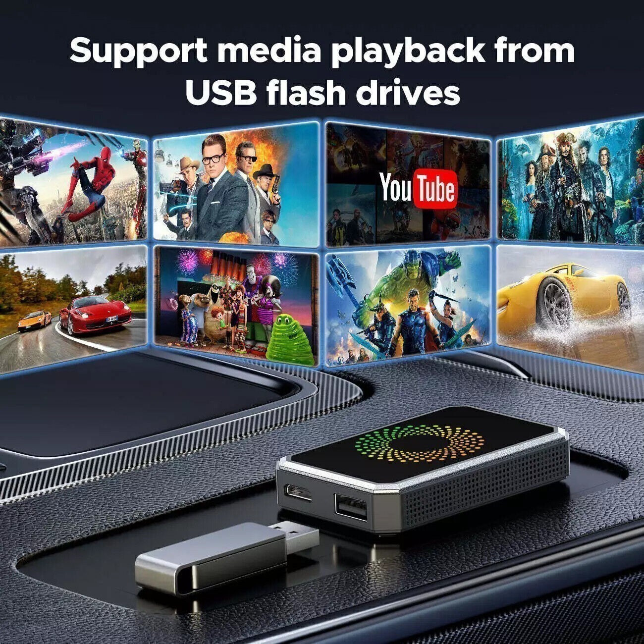 Wireless CarPlay AI box with Netflix YouTube Android Auto WIFI Adapter Converter