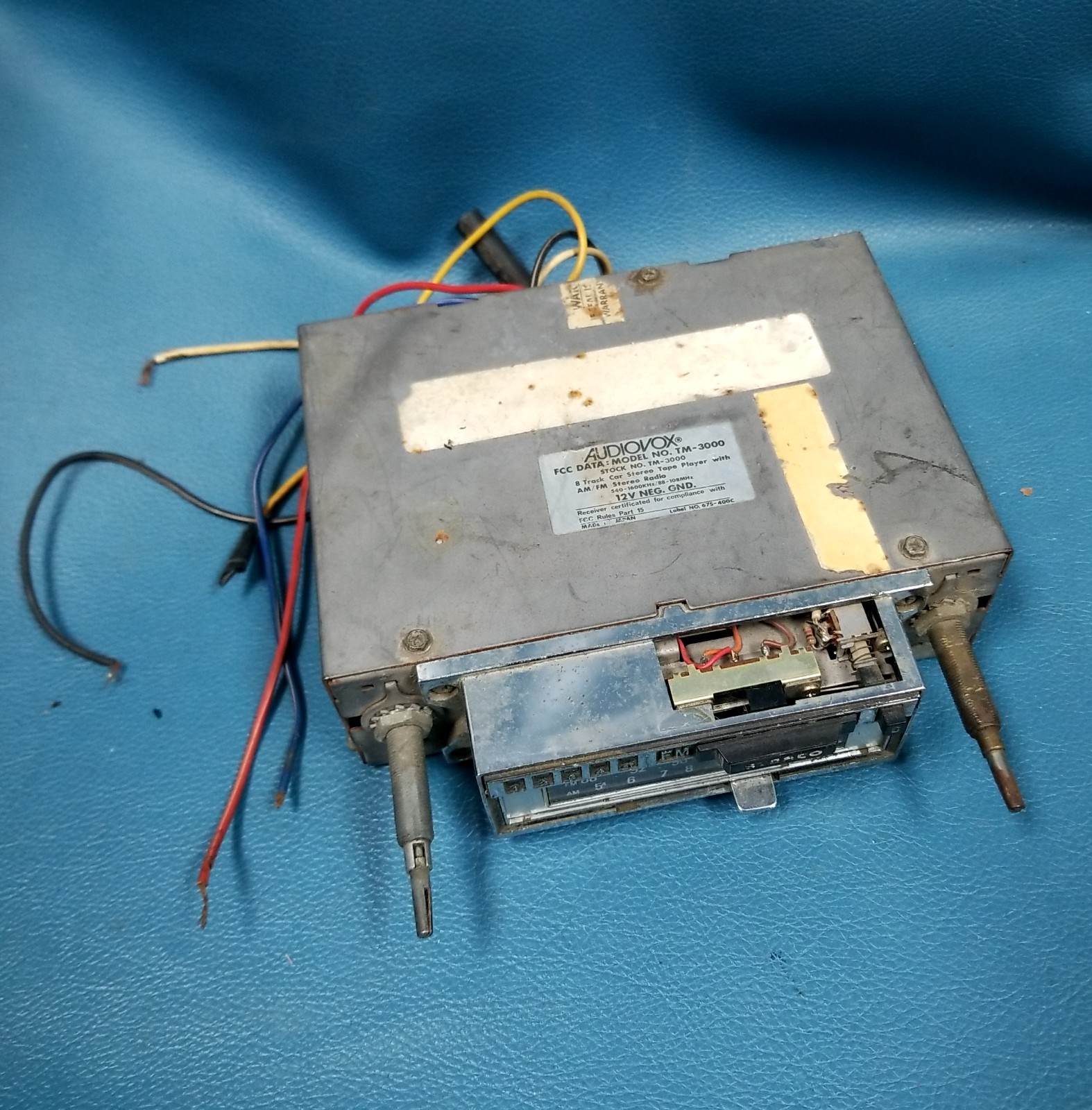 UNTESTED Parts Repair Audiovox Model TM-3000 AM/FM Radio