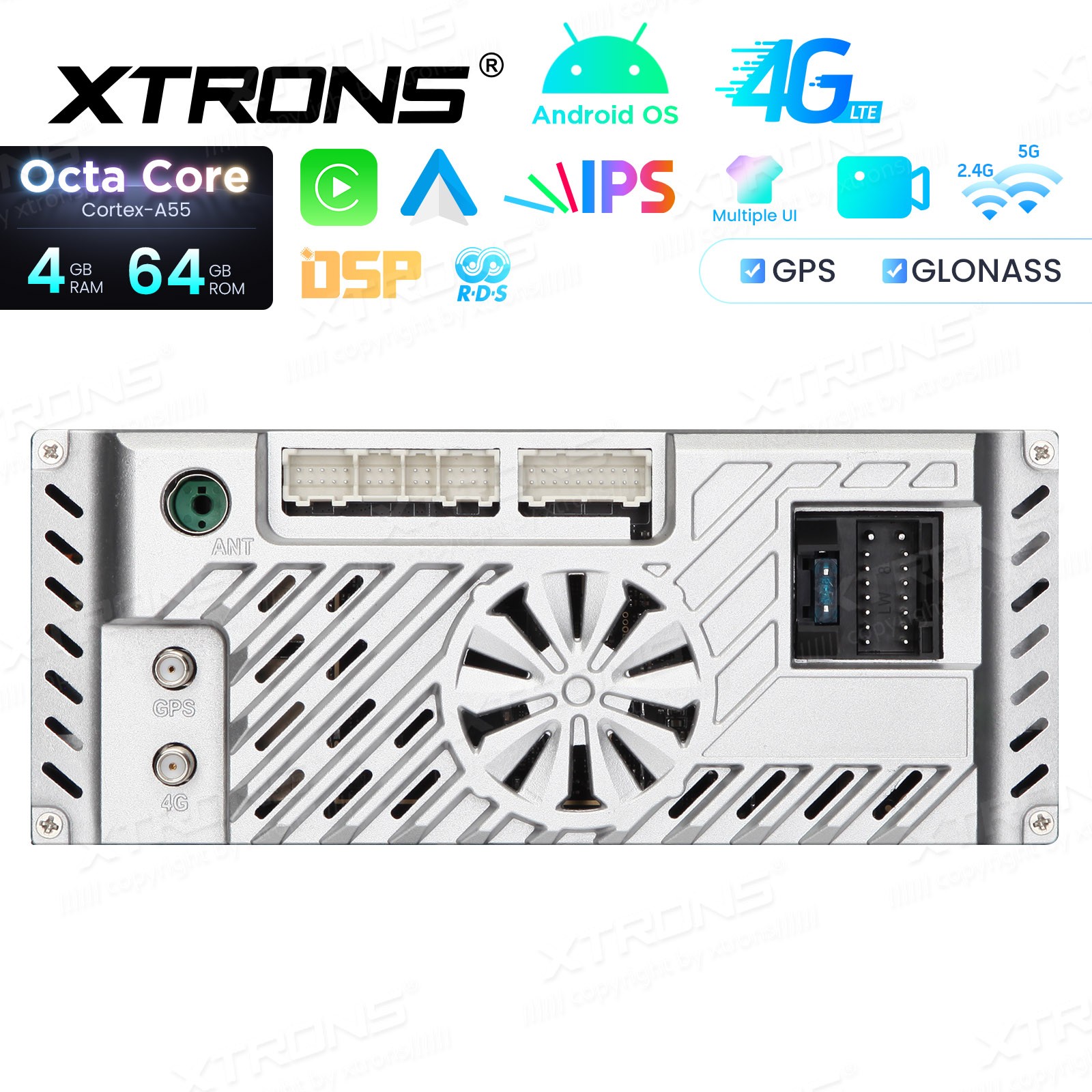 10.1″ IPS Car Radio Stereo CarPlay Android 14 GPS Navi 4G 64G for Honda Accord 8