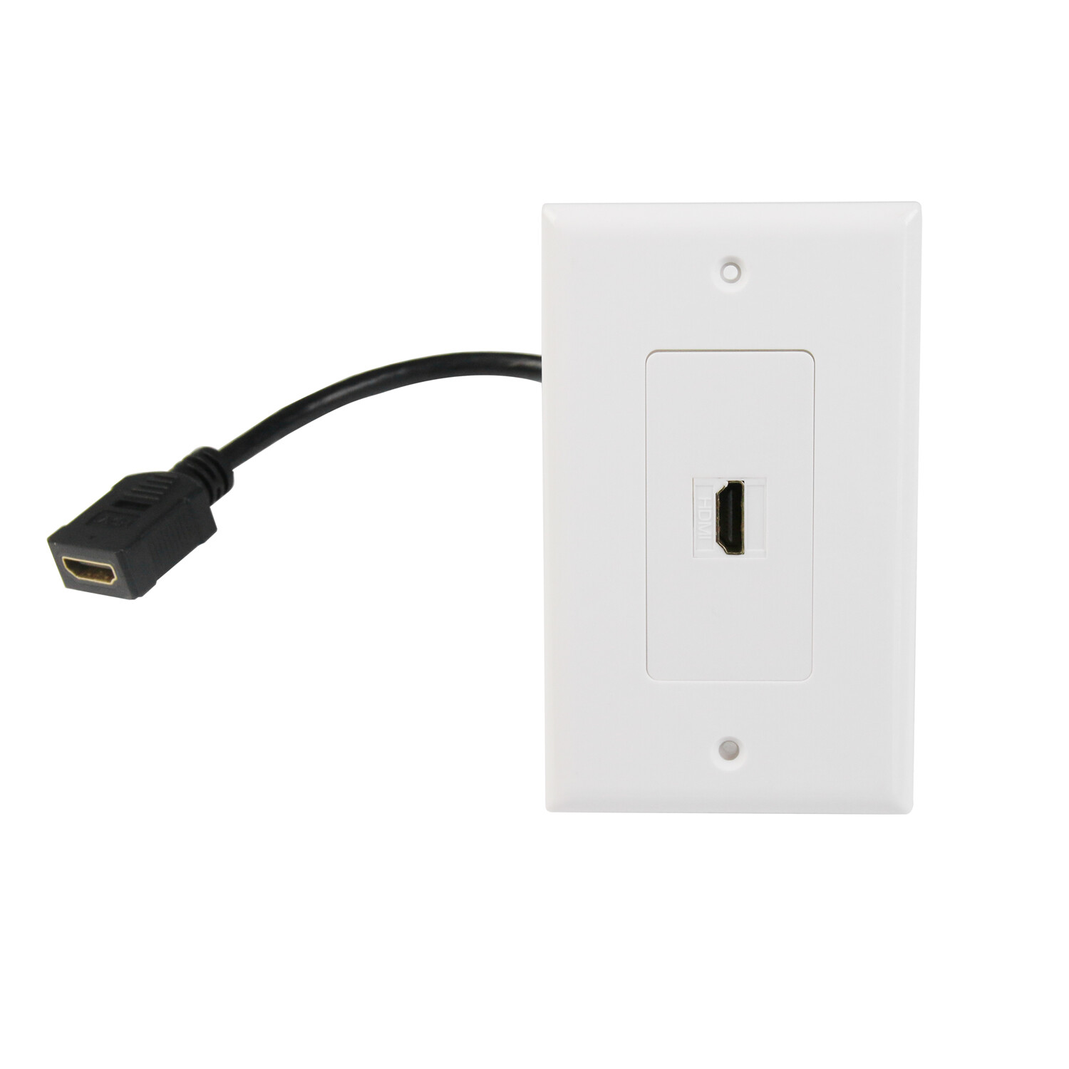 HDMI 2.0 Wall Plate with Female to Female HDMI Extension Cable (4K Compliant)