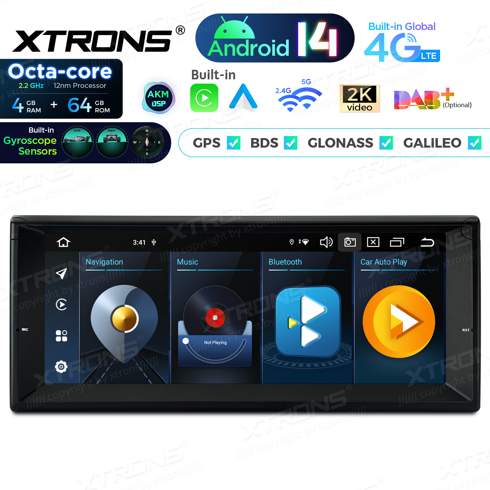 For BMW E39 E38 Android 14 GPS Navigation 10.25 Car Stereo 8-Core 4GB 64GB LTE