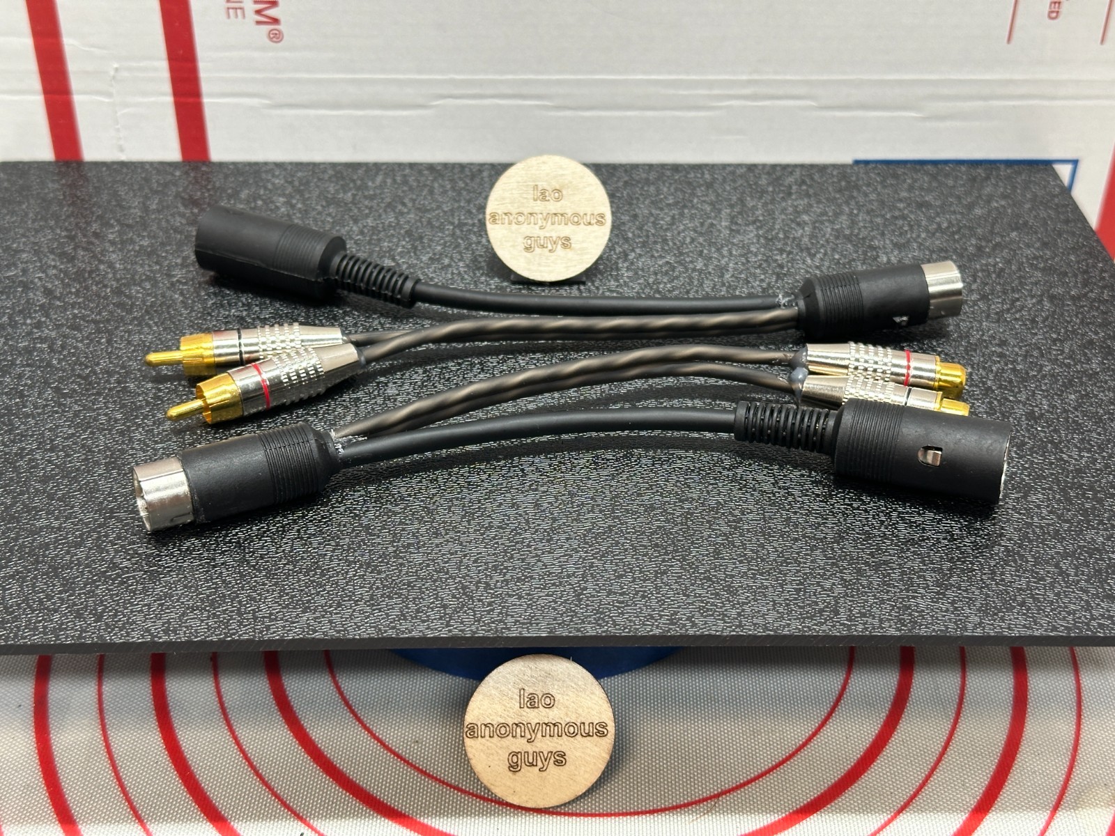 5-pin Male-Female DIN-RCA Injector for Kenwood Vintage Old School Interconnector