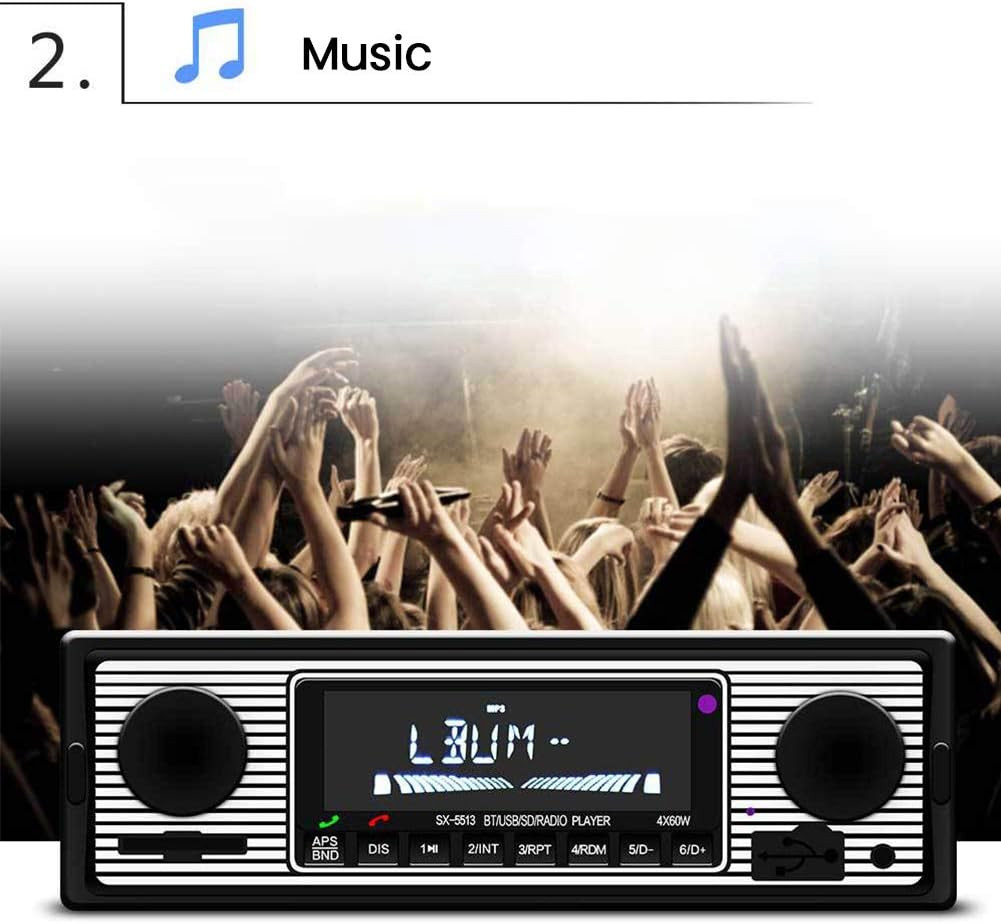 Car Stereo for Bluetooth, Retro Car FM Radio Smart Player, Electronic Auto FM Ra