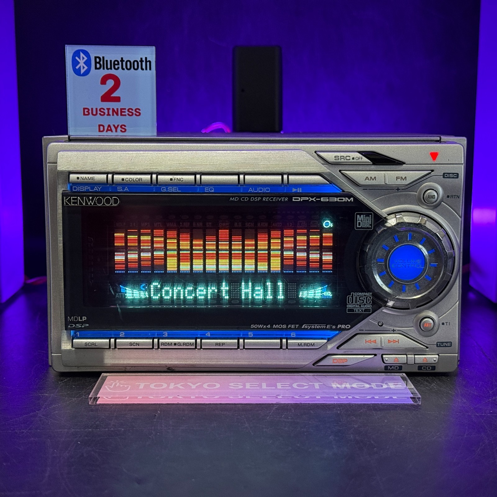 KENWOOD DPX-630M Car Audio 2DIN CD MD Added Bluetooth JDM DSP Tested In Stock