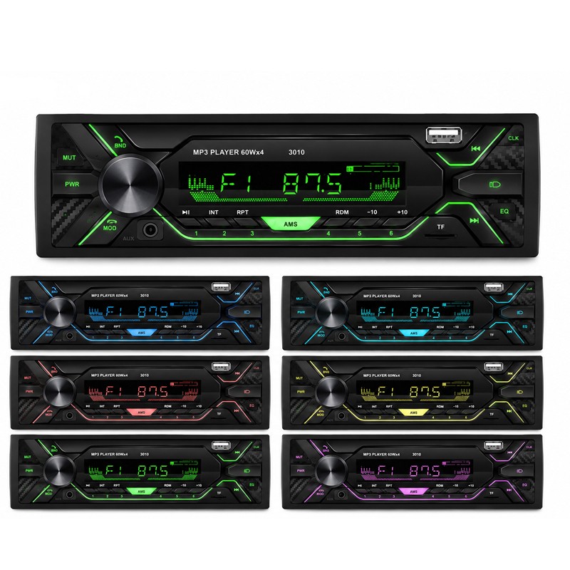 Car Stereo Audio Radio Receiver W/ Bluetooth in-Dash FM SD USB MP3 Player