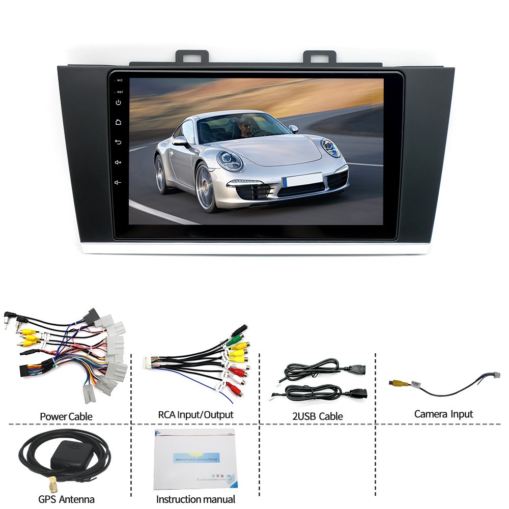 9in MP5 Player GPS BT FM RDS Mirror Link Android 14 For Subaru Outback 2015-2019