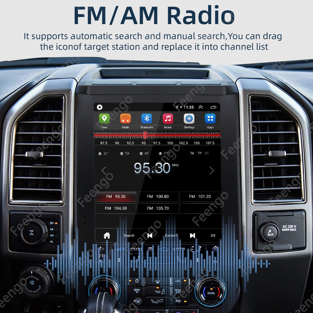12.1″ Tesla Style Car Radio GPS Navigation CarPlay For Ford F150 2016-2021 32GB