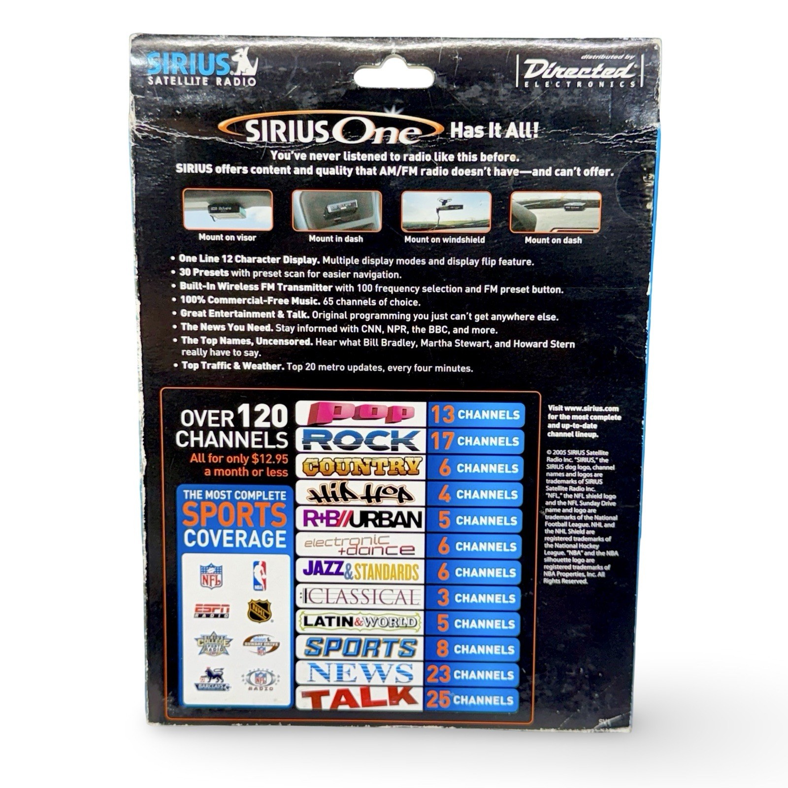 NEW Sirius One Satellite Radio System New Sealed 2005 Car Kit Receiver Remote