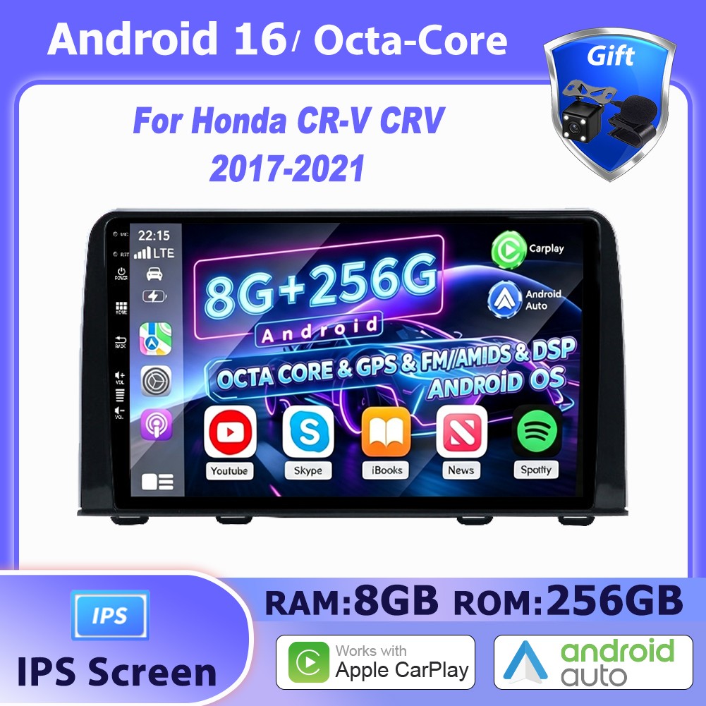 Car Stereo Radio Apple Carplay For Honda CR-V CRV 2017-2021 Android 16 GPS Navi