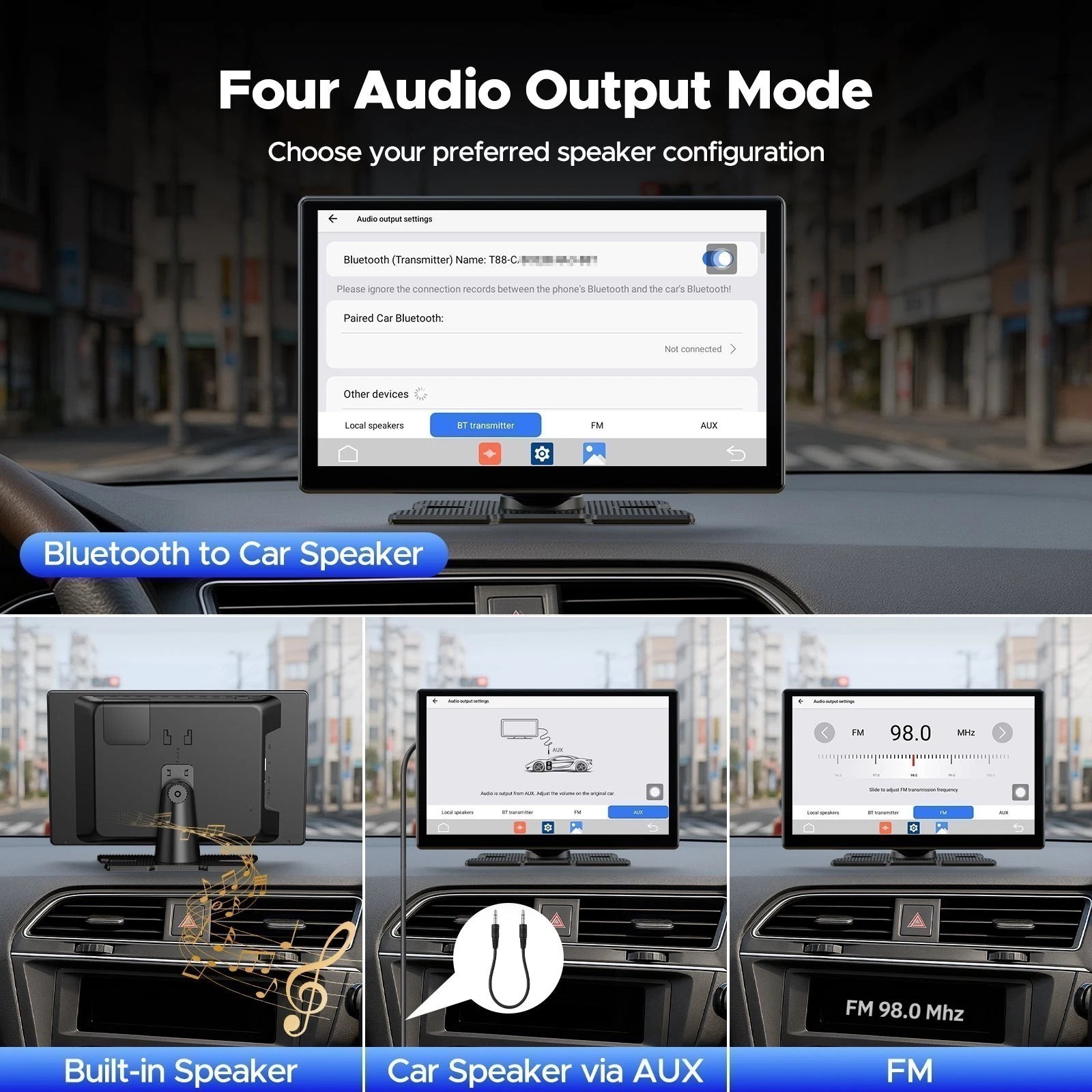 3 in 1 9″ Wireless Carplay Scree AI Video BOX w/Apps Youtube Netflix+Reverse Cam