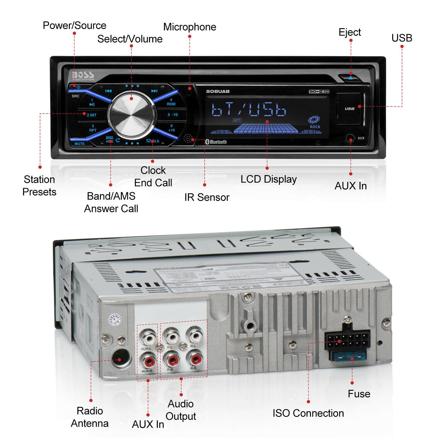Boss Audio Systems 200 watts Bluetoothe Audio Car Stereo | cd player mp3