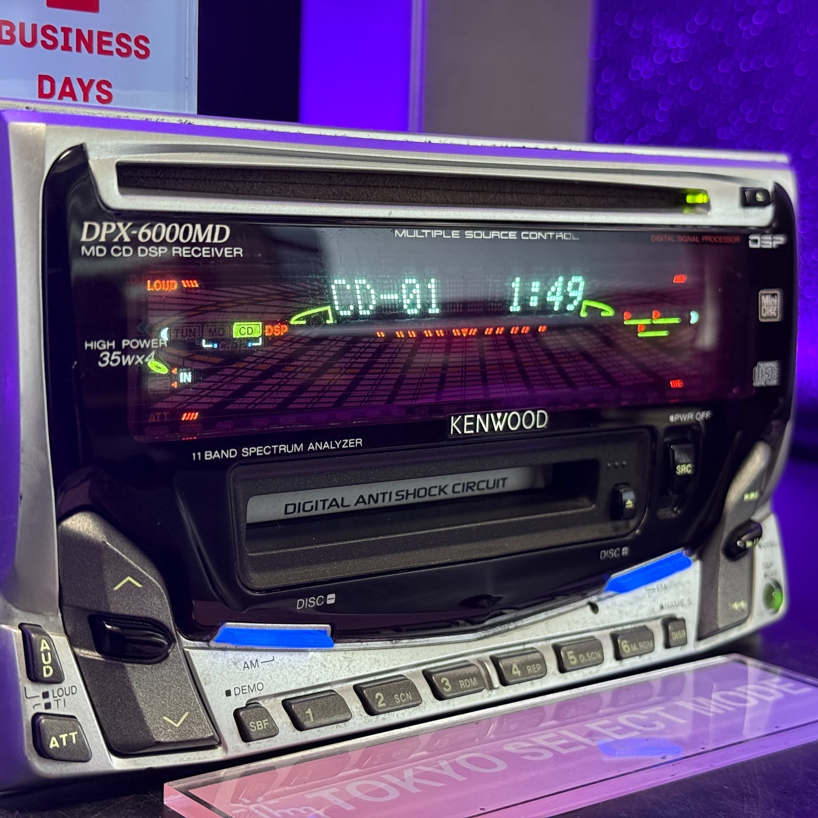 Kenwood DPX-6000MD 2DIN CD MD Car Audio Added Bluetooth JDM DSP Tested In Stock