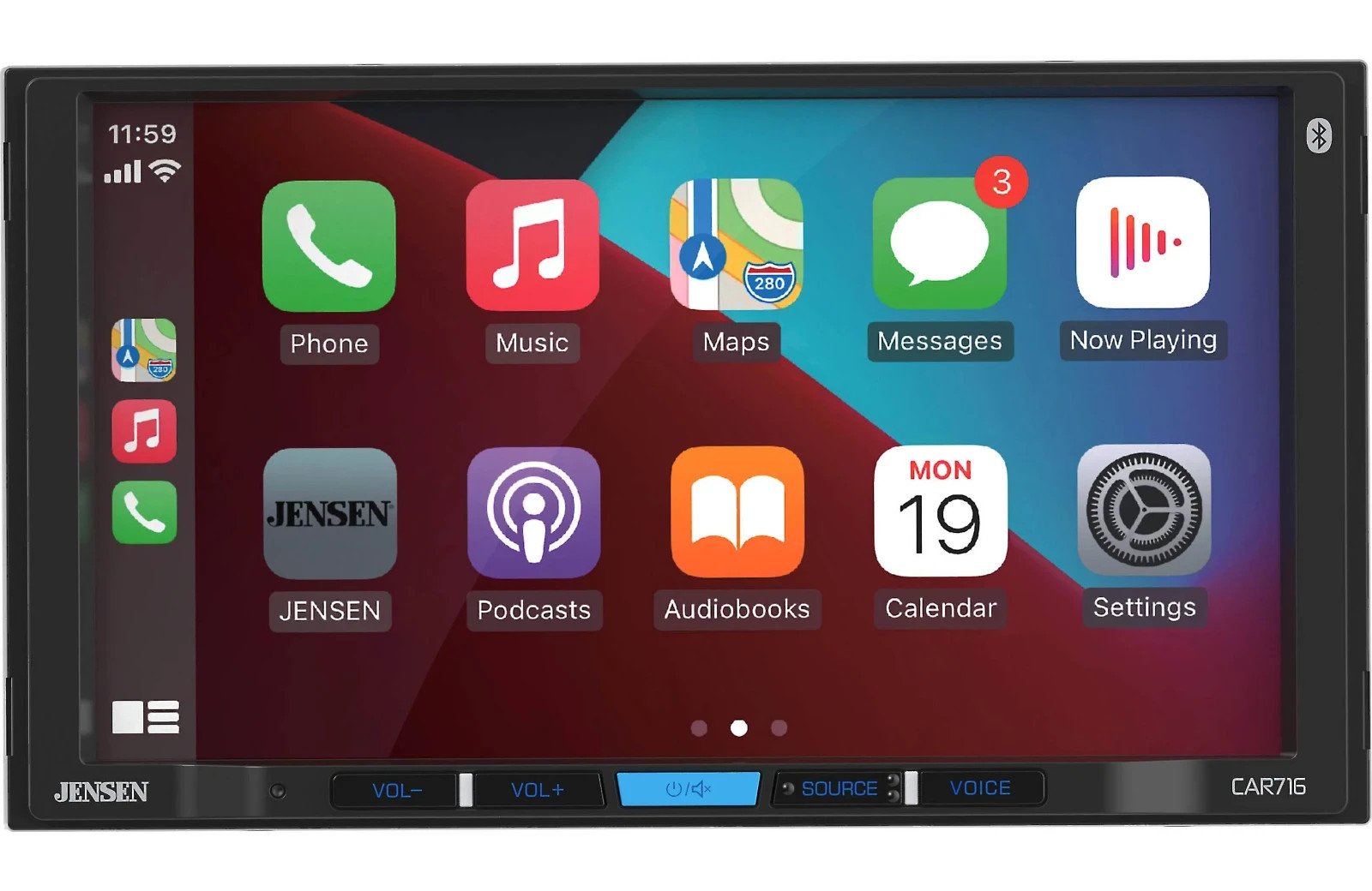 Jensen CAR716 7″Digital multimedia receiver Apple CarPlay/Android Auto