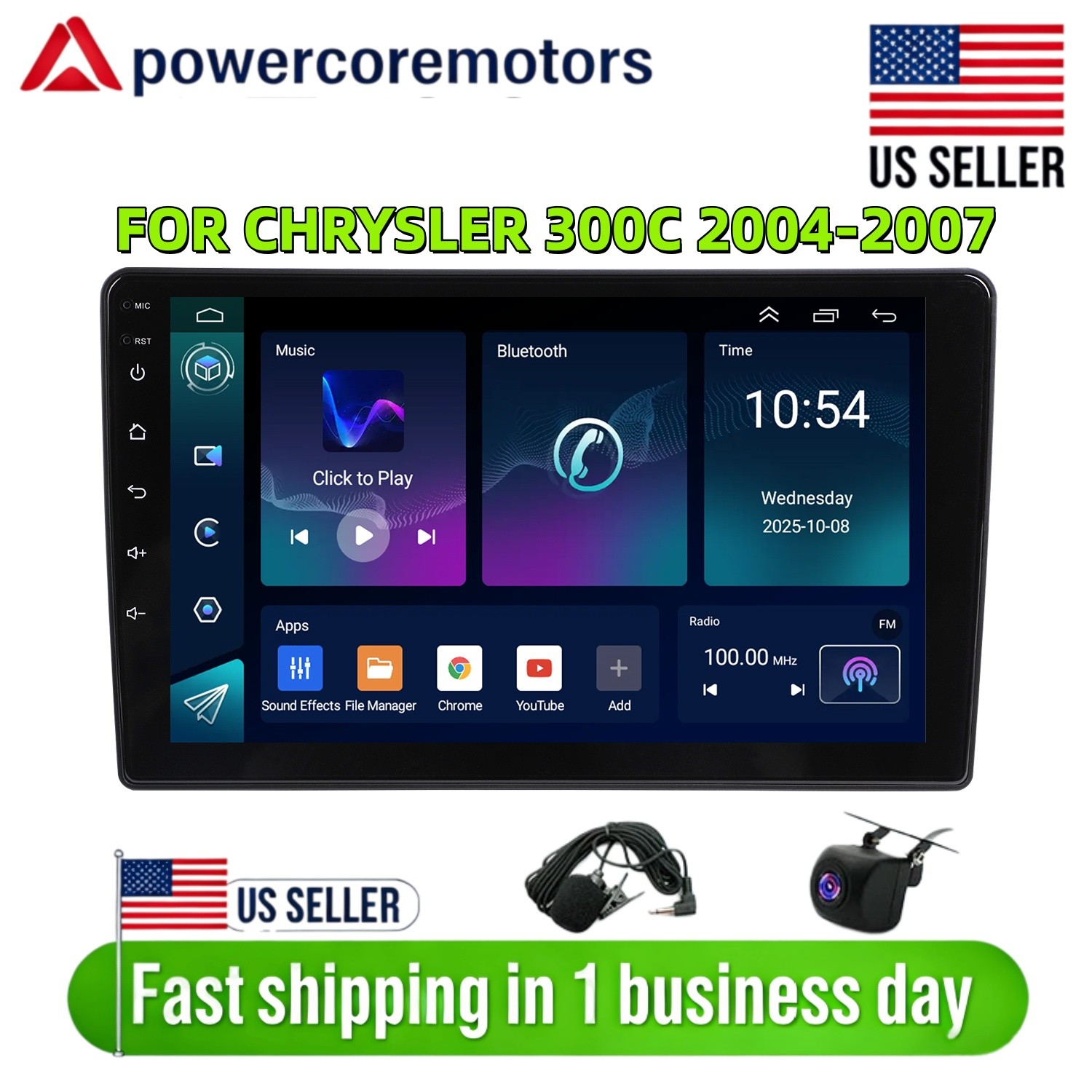 FOR CHRYSLER 300C 2004-2007 ANDROID 15 CARPLAY CAR STEREO RADIO GPS NAVI WIFI BT