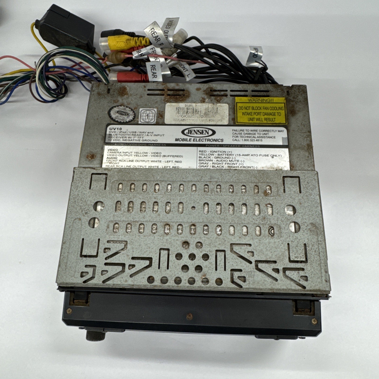 Phase Linear By Jensen UV10 DVD/MP3/WMA Car Stereo Receiver/NAV 102 TESTED WORKS