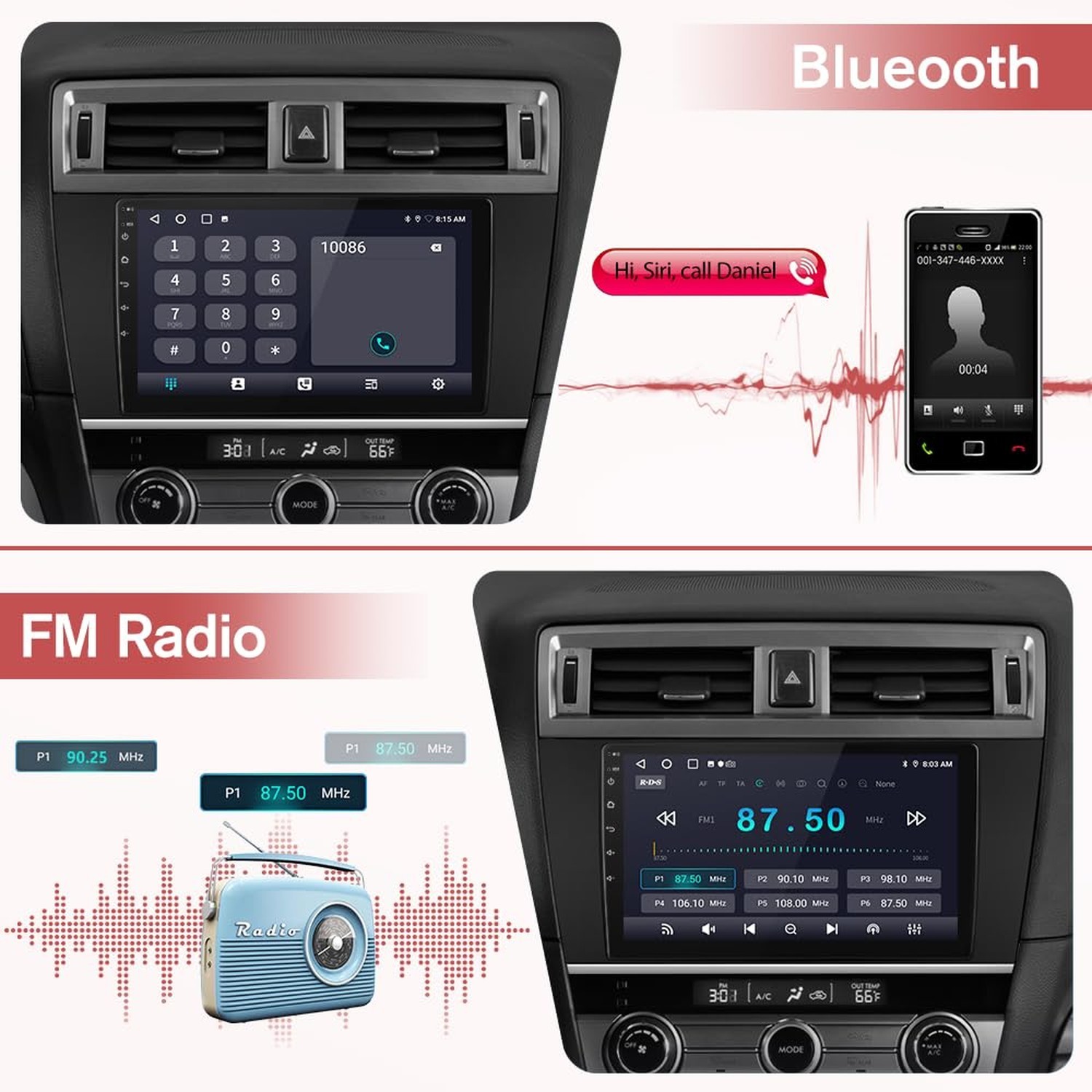Android 13 Car Stereo for Subaru Outback Legacy 2015-2018 9-inch Touch Screen…