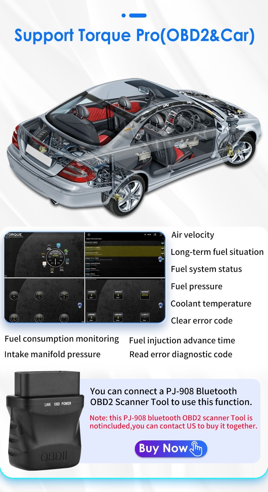 9″ Android14 Car Radio 8+128G CarPlay DSP Touch Screen 360° Camera GPS Stereo BT