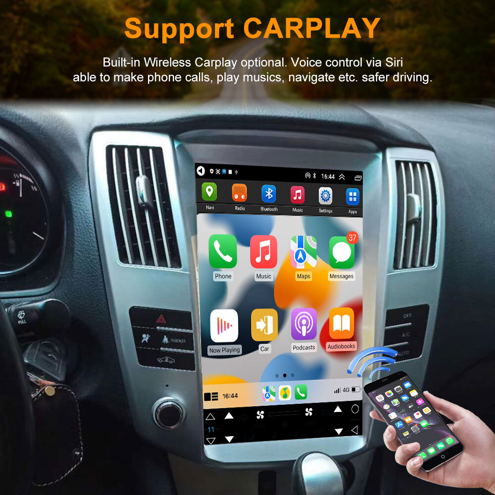Android 13.0 Car Media Player for Lexus RX330 2004-2008 12.8″HD Screen Carplay