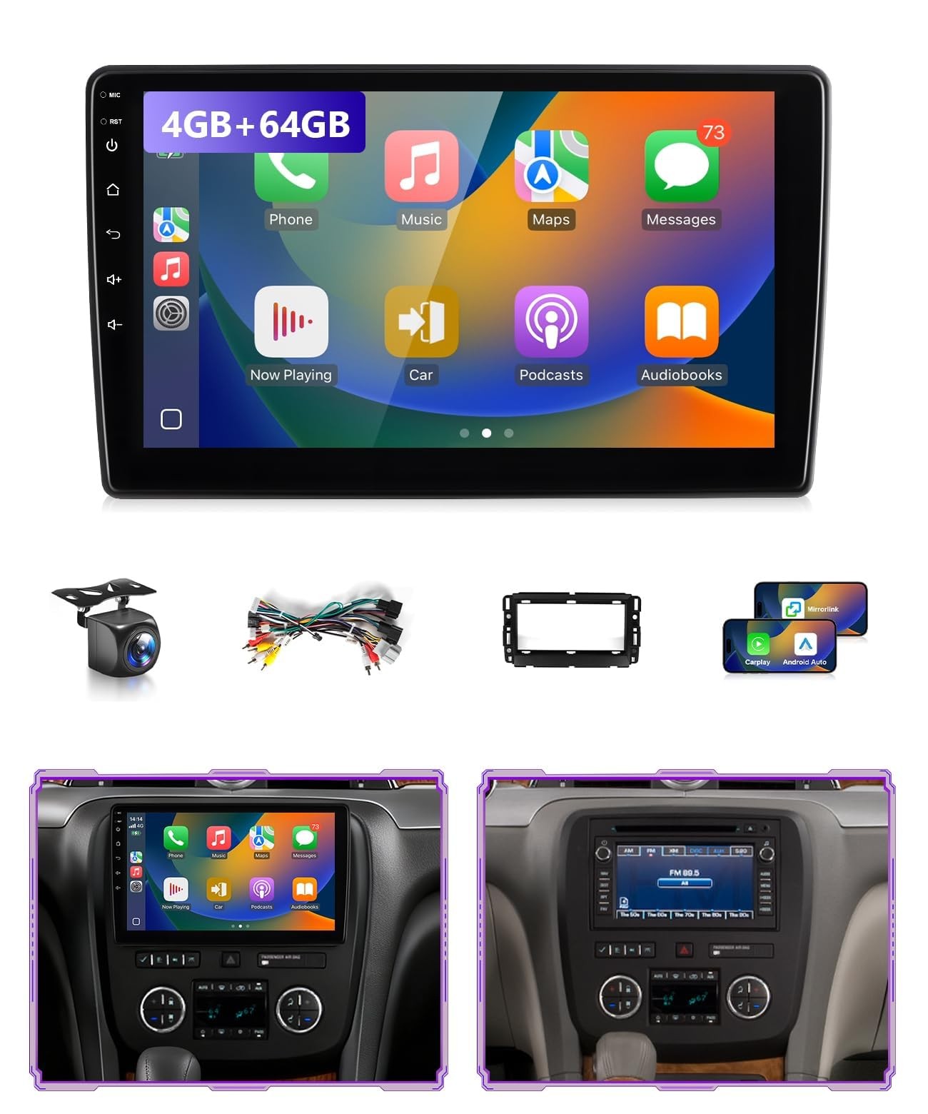 XGU 8Core 4G+64G Radio for Chevrolet Silverado Tahoe 2007 to 2014, Suburban C…