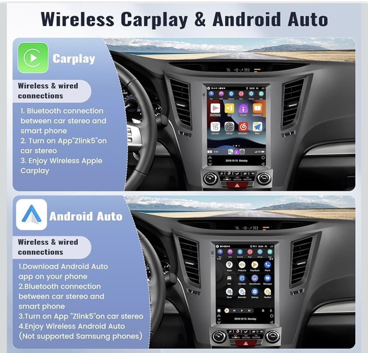 4G+64G Android 13 Car Stereo for Subaru Outback Legacy 2010-2014 9.7”Screen NEW
