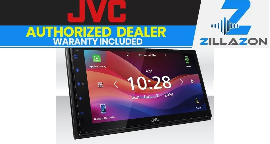 JVC KW-M590BT 2 DIN 6.8″ Media Player USB Mirroring Android iPhone Bluetooth