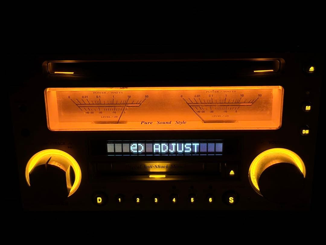 Panasonic CQ-VX5500D 2DIN Car Audio CD MD Player Analog Meter Silver Tested