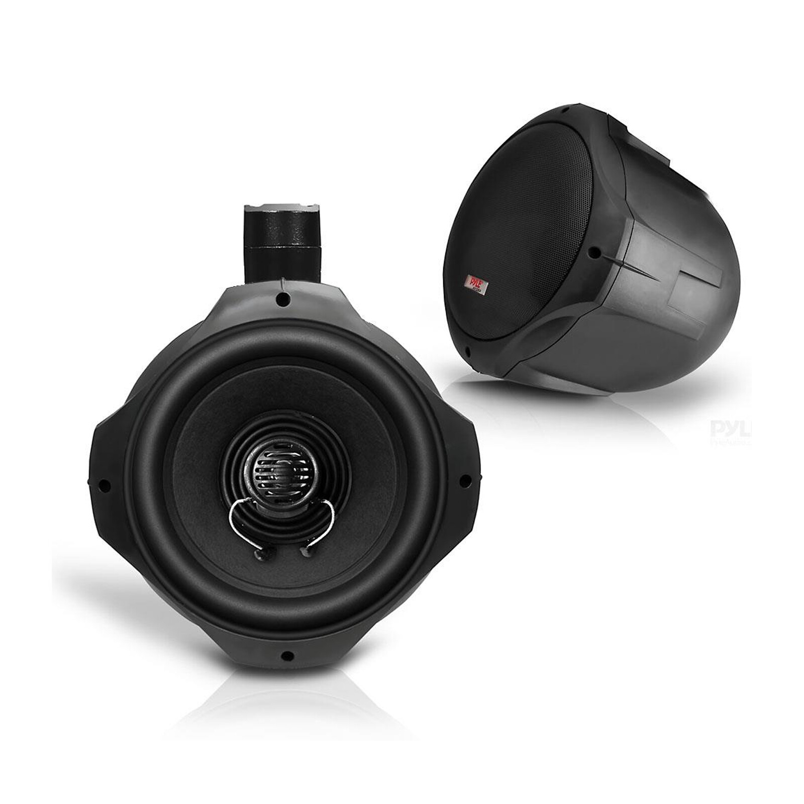 JVC Marine USB Bluetooth Receiver, 4x 6.5″ 200W Wakeboard Tower Black Speakers