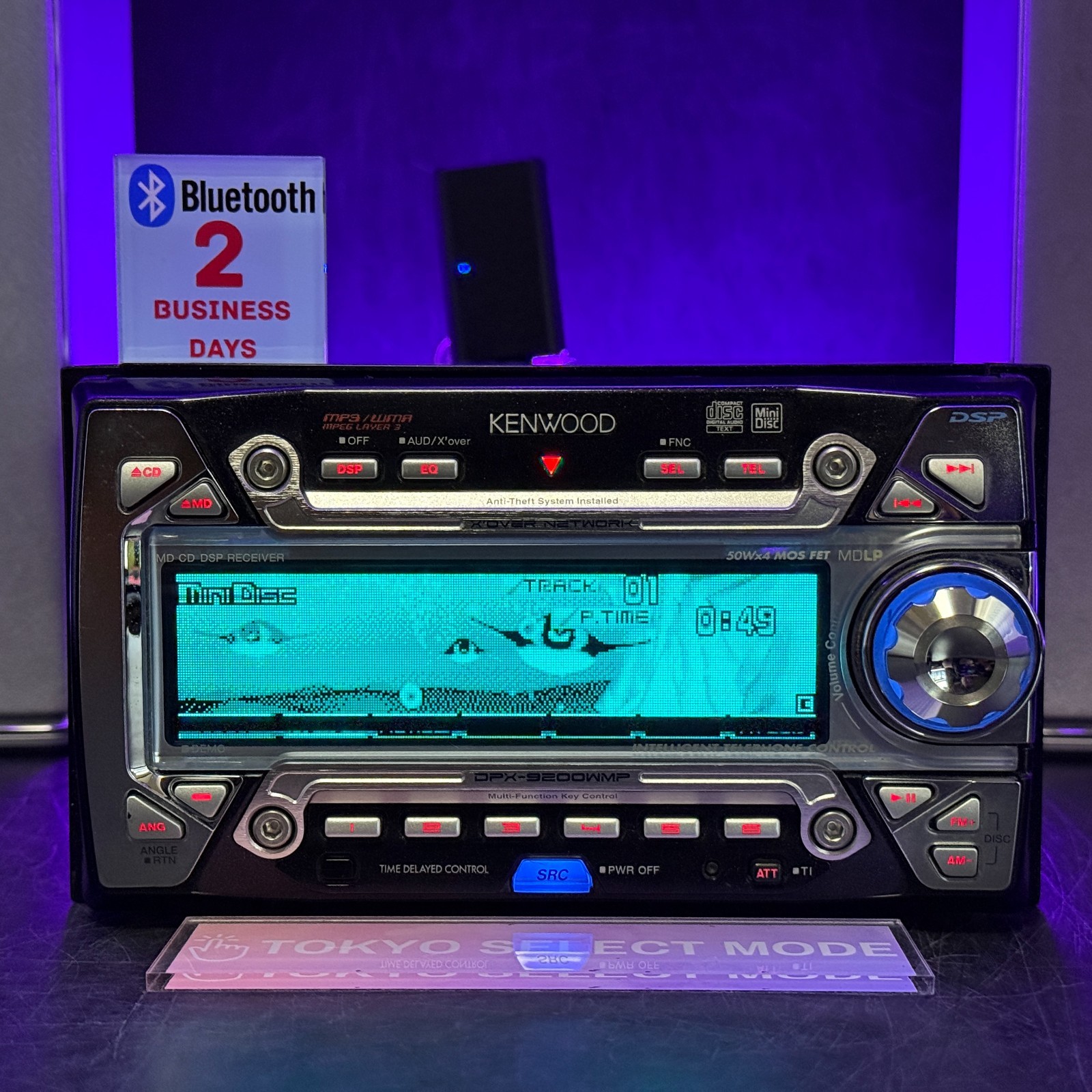 Kenwood DPX-9200WMP 2DIN Car Audio CD MD Player Added Bluetooth JDM DSP In Stock