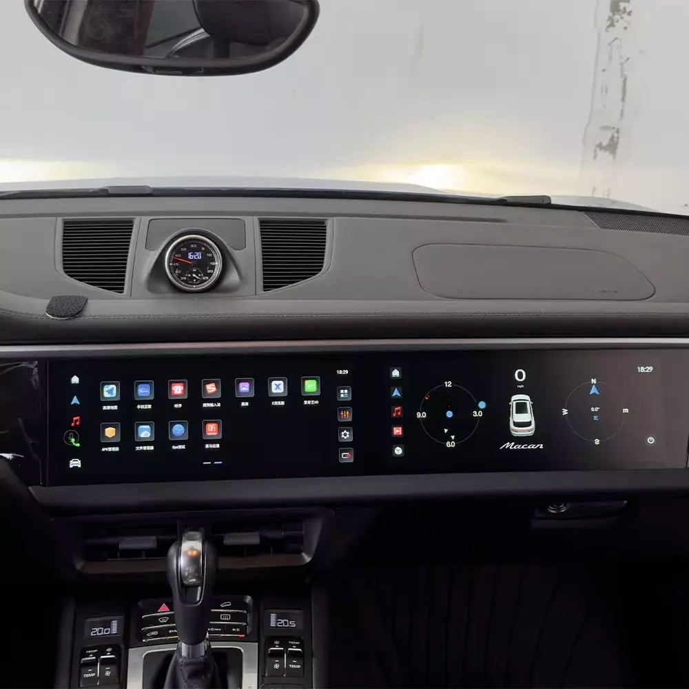 For Porsche Macan 2014-2017 Dual 12.3 inch Screen Car Stereo Radio Android Navi