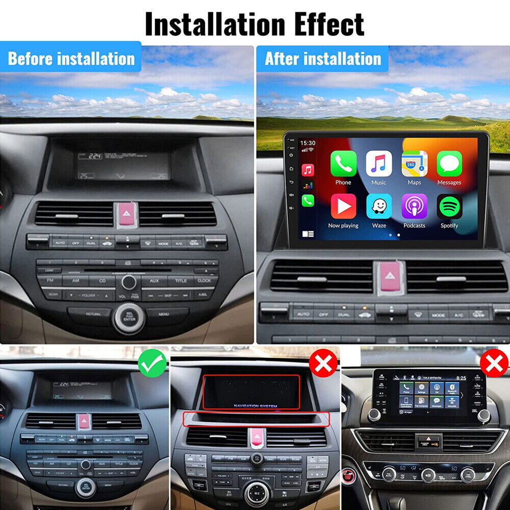 For HONDA ACCORD 2008-2013 Android Auto Apple Carplay Car Stereo GPS Navi Radio