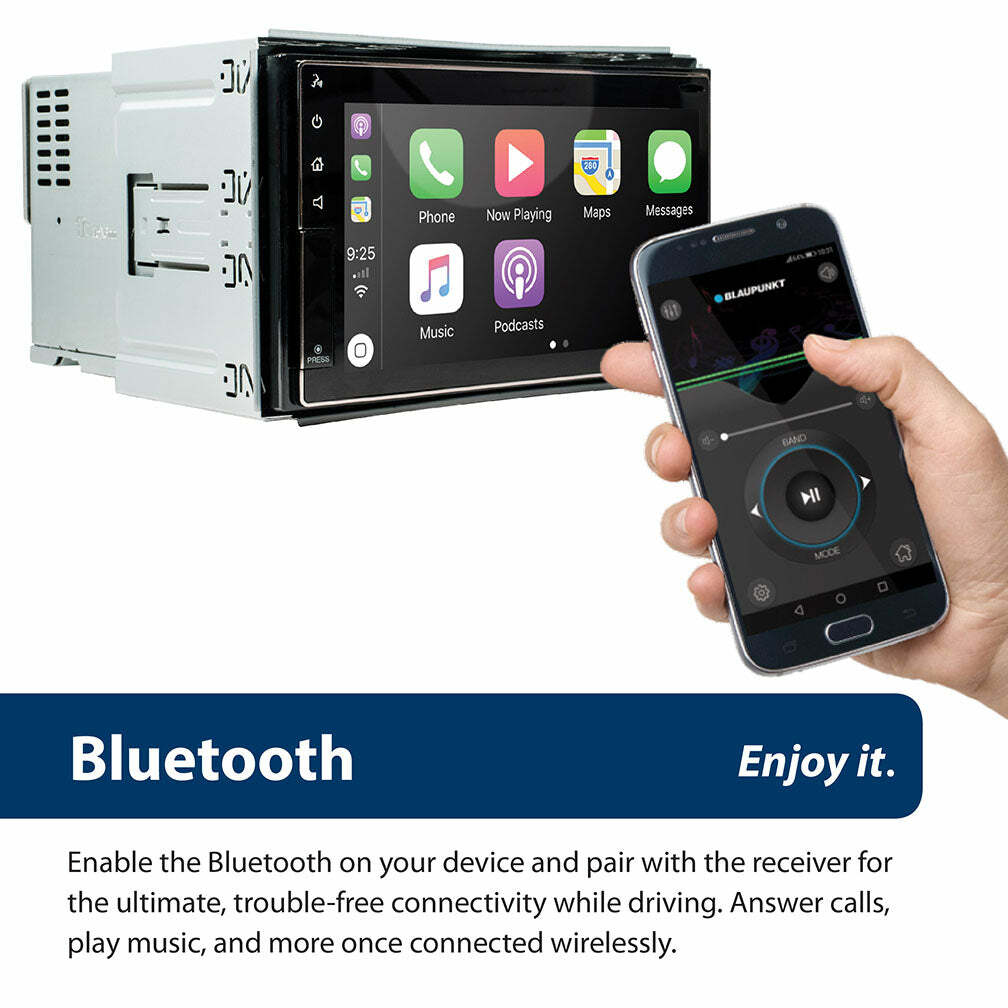 Blaupunkt BP800PLAY 6.8 Double DIN MECHLESS Fixed Face Touchscreen Receiver