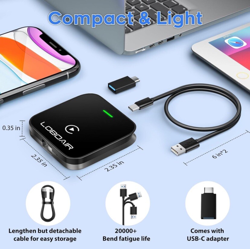 Carplay Automatic Adapter Converts Wired to Wireless Fits Cars from 2015 Ios 10
