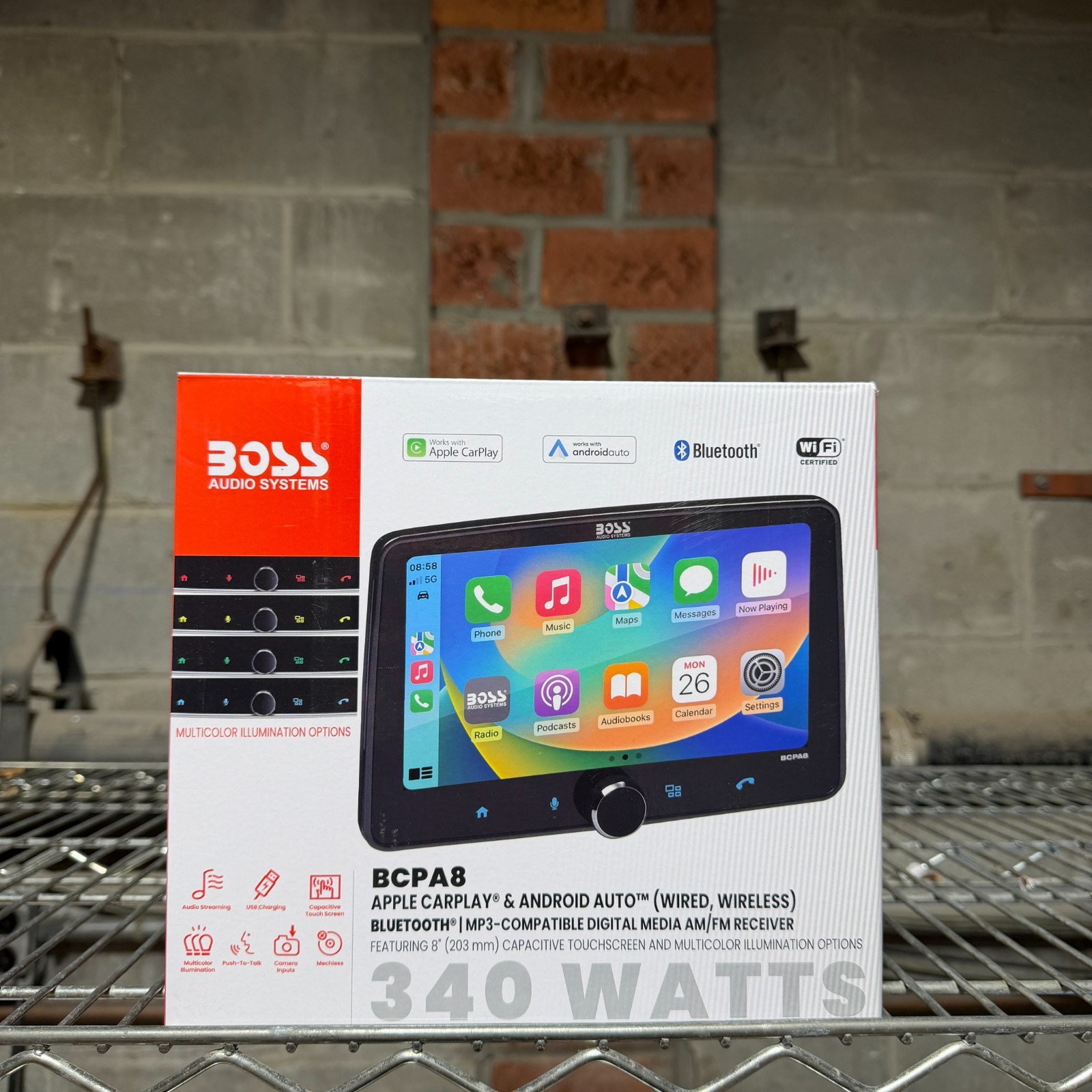 BOSS Audio Systems BCPA9 Single DIN Car Stereo Wireless Apple CarPlay, Android