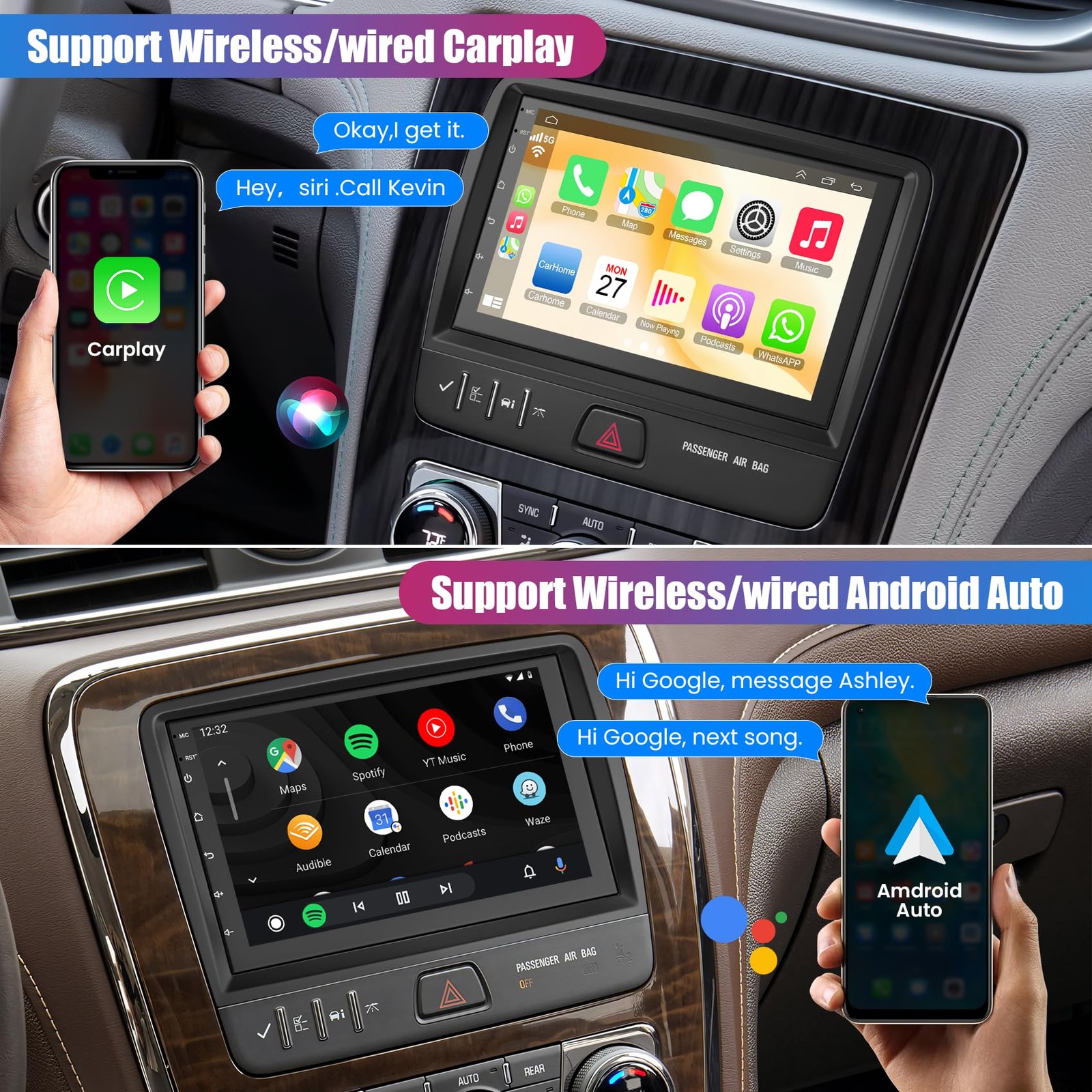 7″ Car Radio for GMC Acadia 2013-2017 | for Chevrolet Chevy Traverse 2013-201…