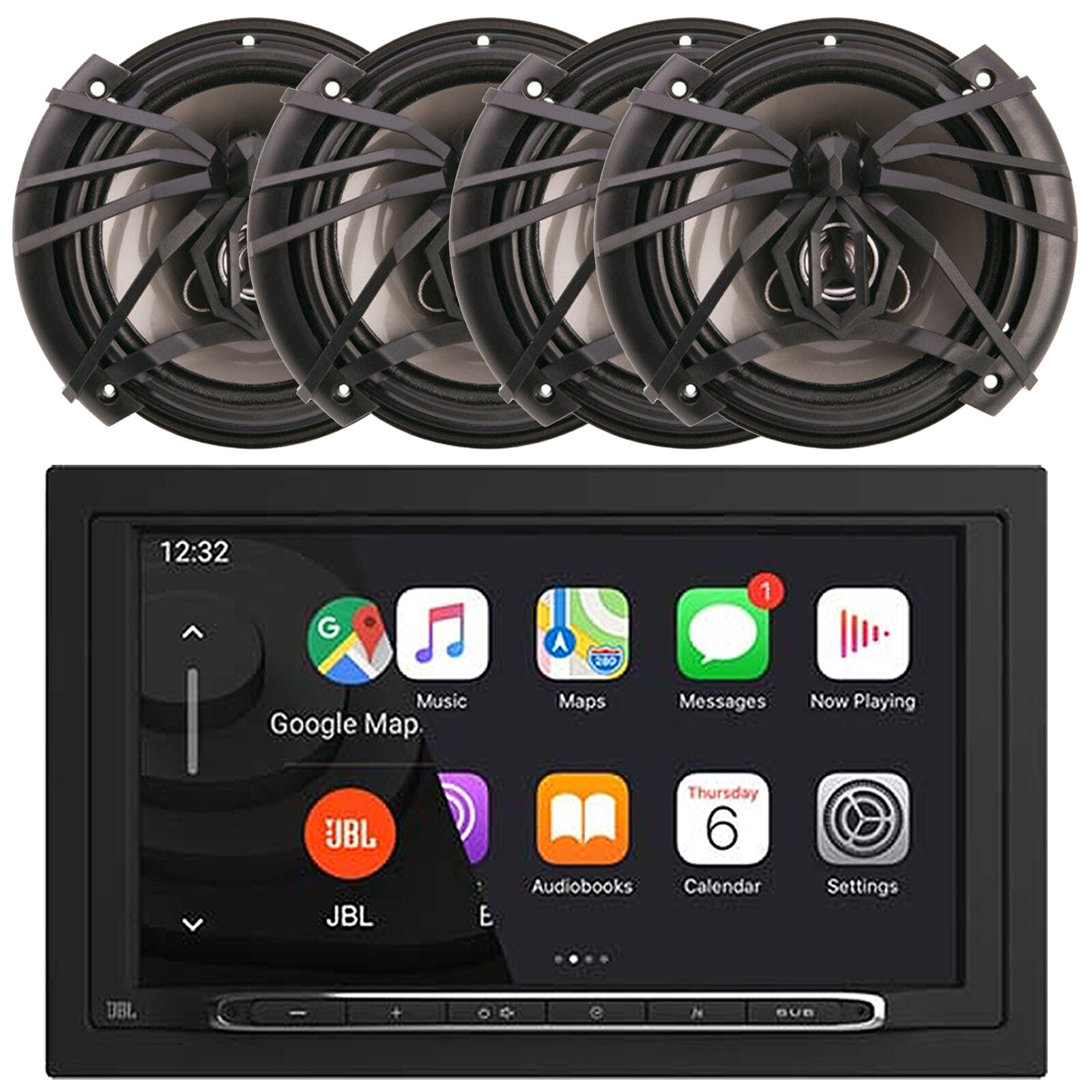 JBL 7” Touchscreen Display 2-DIN Bluetooth Receiver, 4x 6.5″ 300W Max Speakers