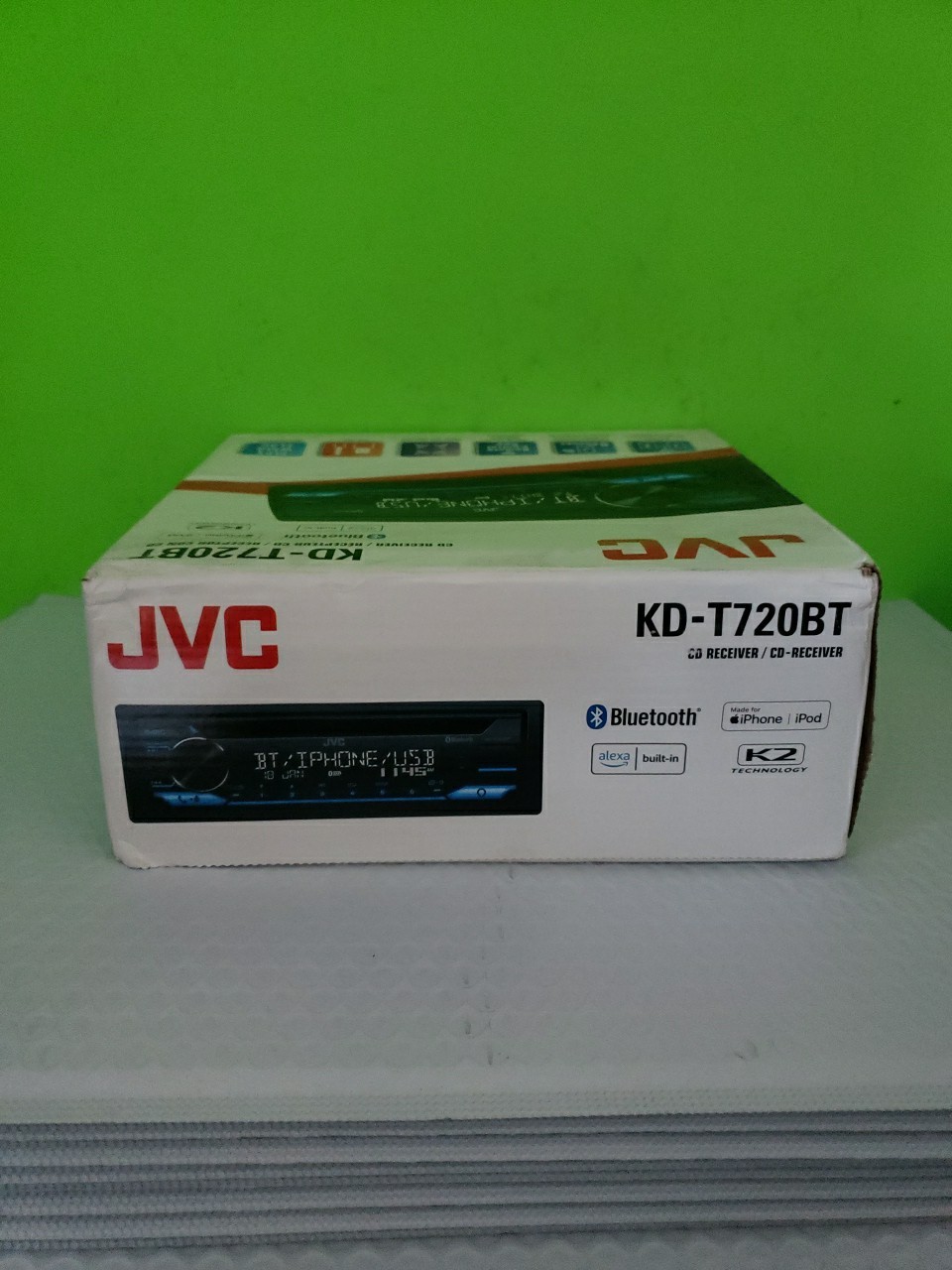 JVC KD-T720BT Bluetooth CD Player Android iPhone Alexa Pandora USB Aux MP3 AM FM