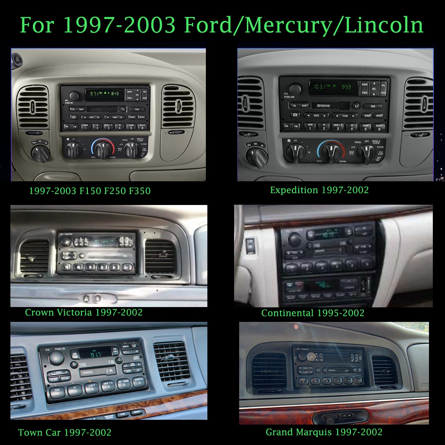 Carplay Car Radio Stereo GPS For Mercury Grand Marquis 1998 1999 2000 2001 2002