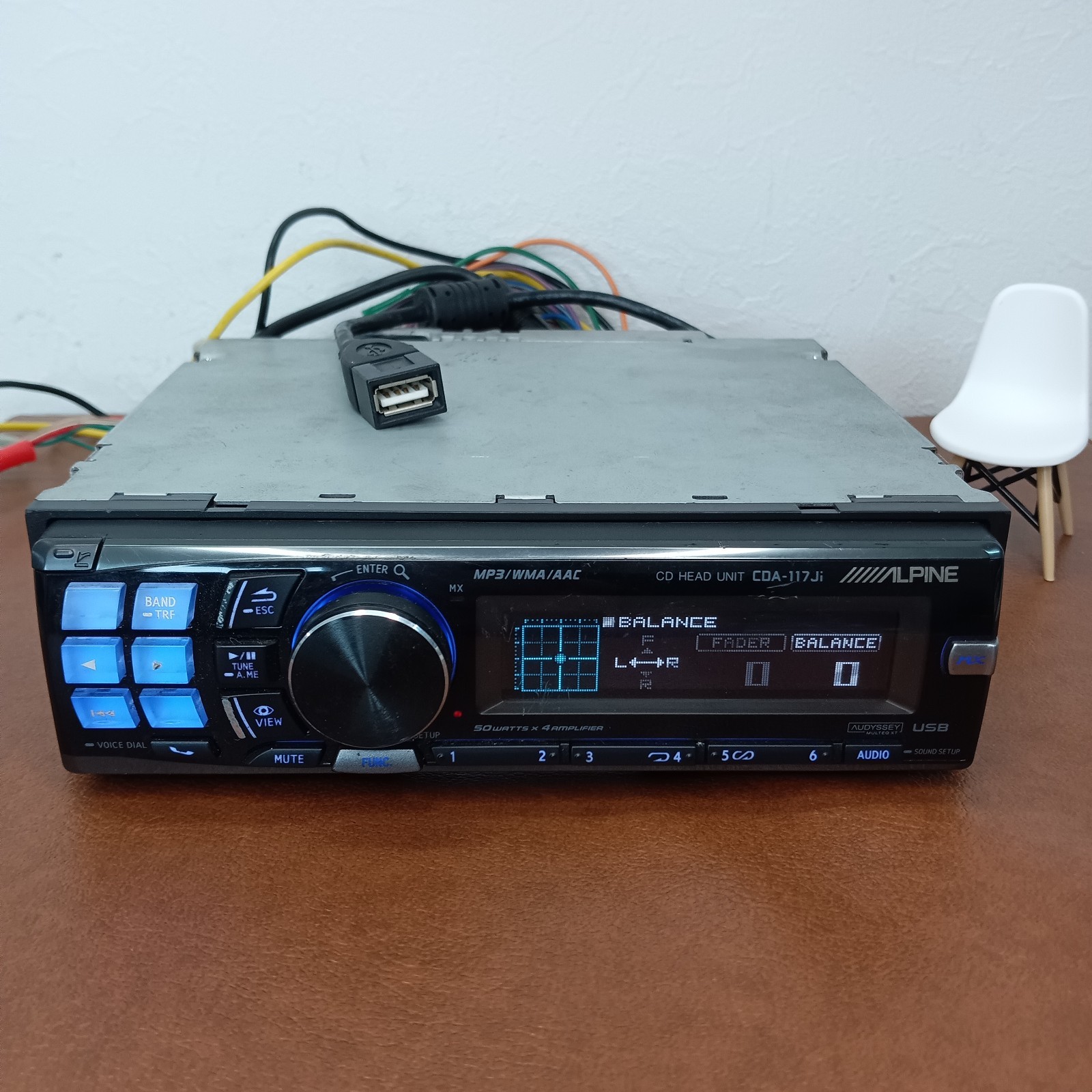 Alpine CDA-5755S and MDA-7755JS 1DIN Car Audio CD MD Head Units with DSP Used