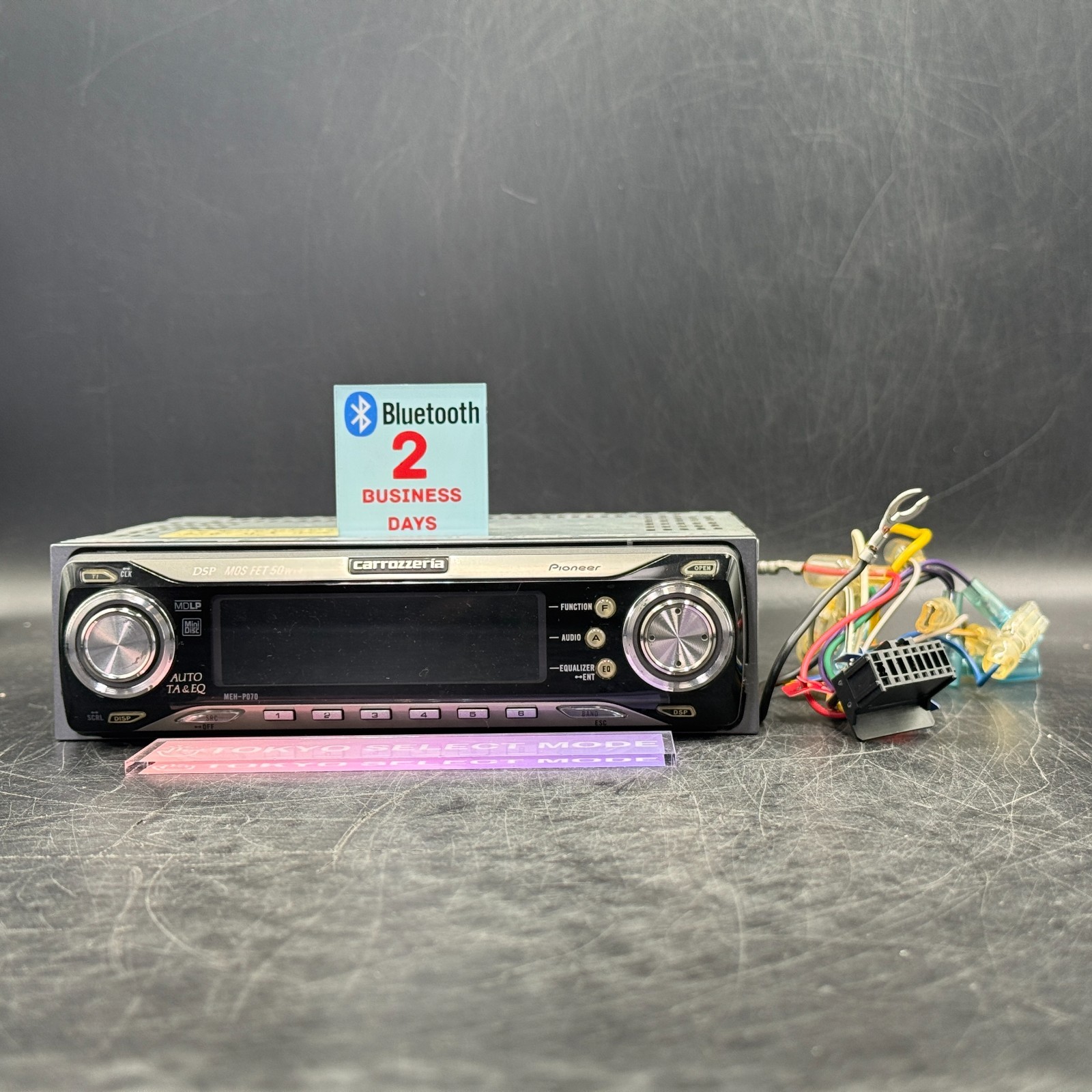 Pioneer Carrozzeria MEH-P070 Car Audio MD Player 1DIN DSP Added Bluetooth Stock