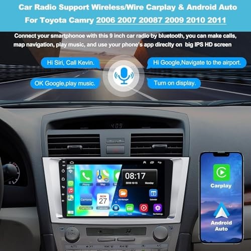 4GB+64GB Car Radio for Toyta Cary 2006-2011 9 Inch IPS for Camry 06-11