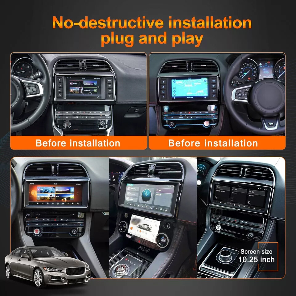 10.25″Car Radio GPS Navigation Android 4+64GB For 2016-2019 Jaguar F-Pace XE XEL