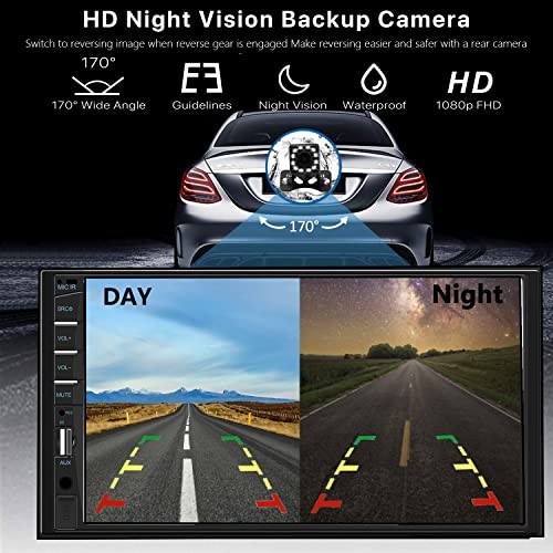 Car Stereo Double Din Radio with Bluetooth, Car Car MP5 Player(No CarPlay)