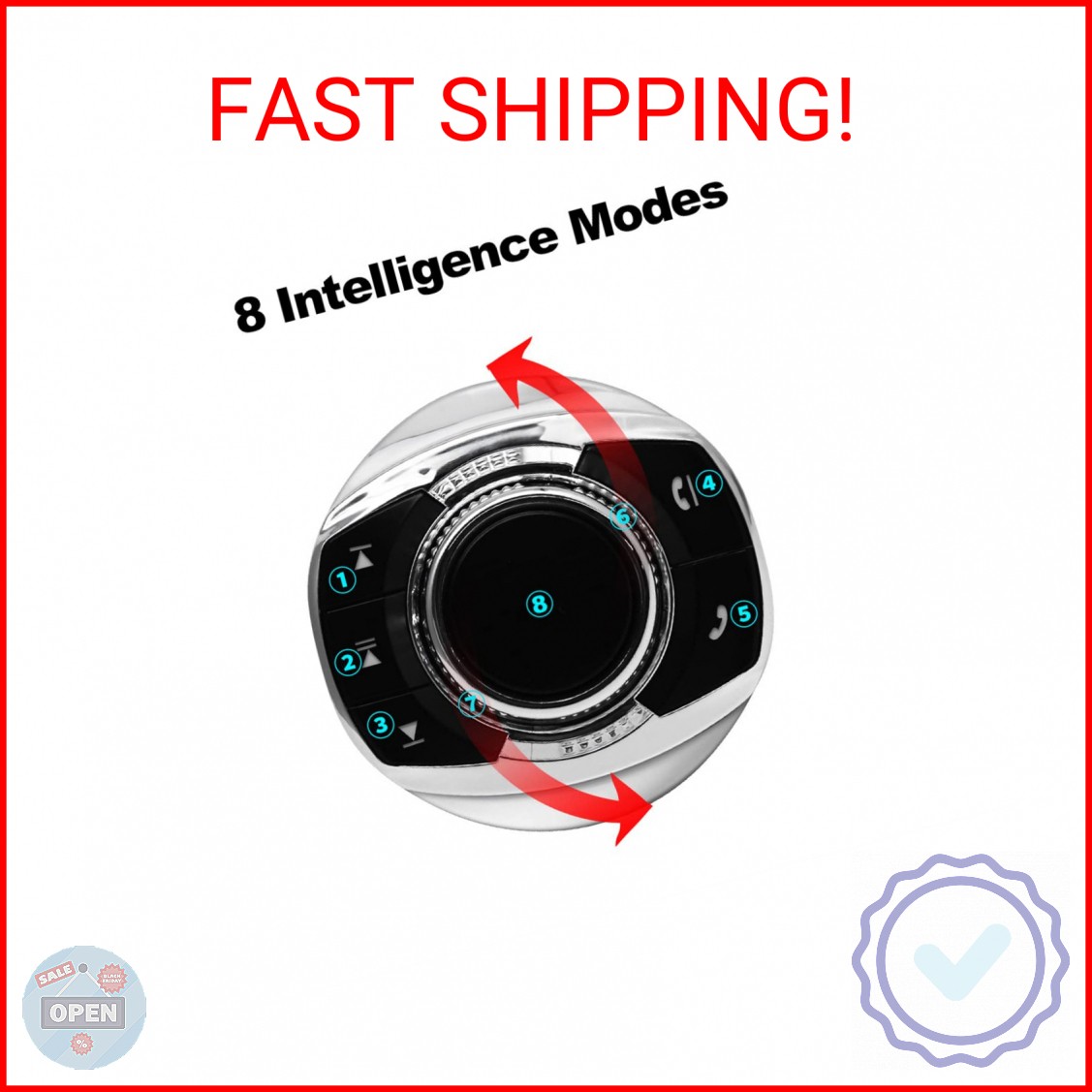 JOYING Controller Android Car Stereo, Universal Car Steering Wheel Control, 8 In