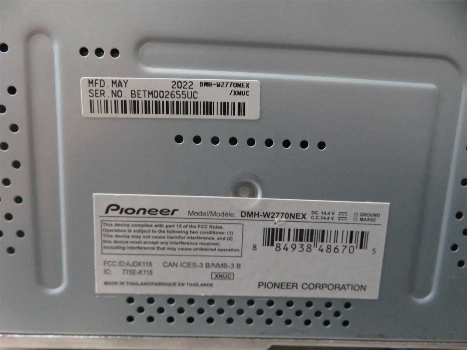Pioneer DMH-W2770NEX 6.8″ capacitive touchscreen Digital – Free Shipping